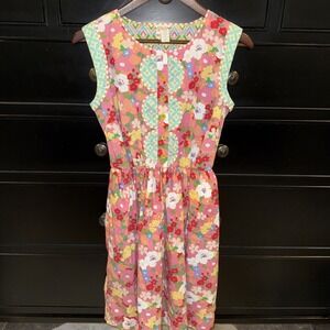 Matilda Jane Coquette Floral A-Line Dress Sleeveless Pink Small Pockets